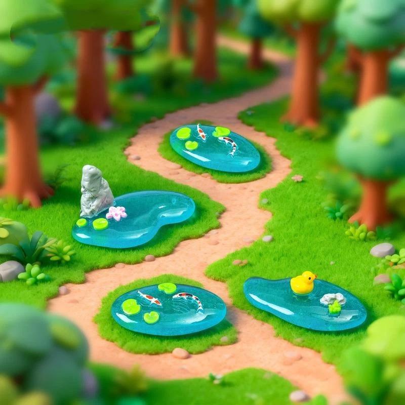 Mini Resin Pond Ornaments With - Bonsai Garden With Koi Pond review and price