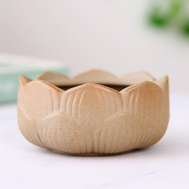 Coarse Pottery Lotus Green Pla - Bonsai Garden Art review and price